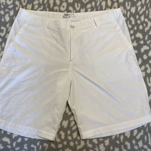 Men’s white Nike golf shorts